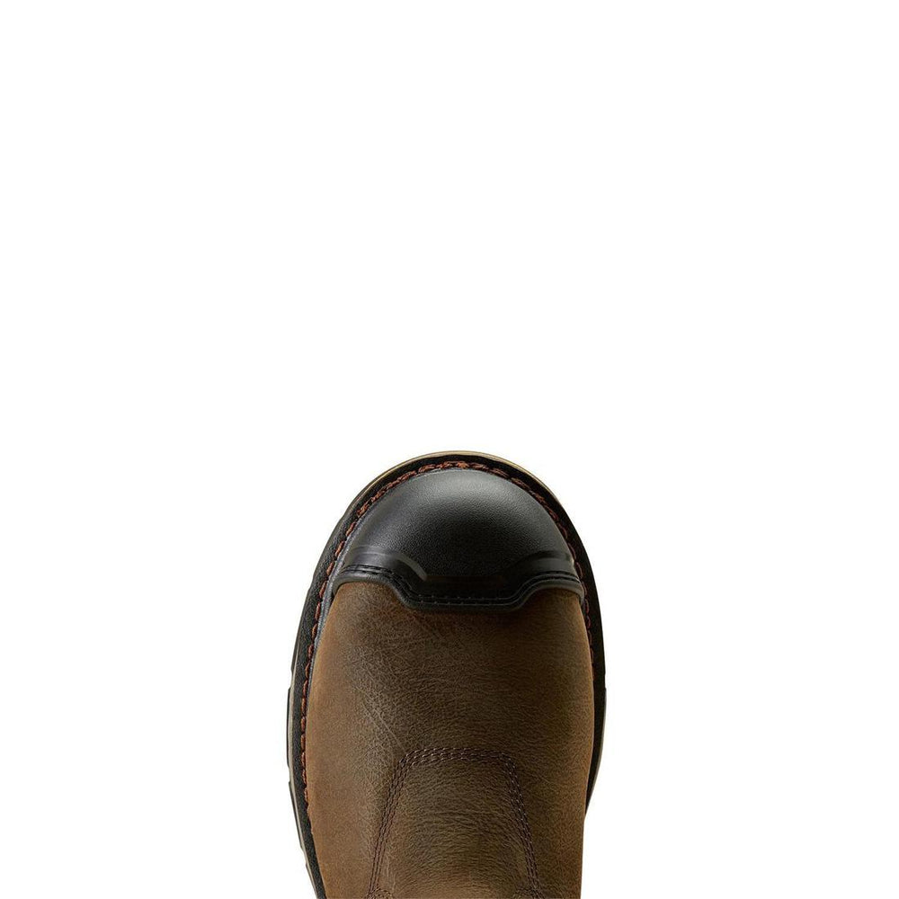 Ariat Stump Jumper BOA Composite-Toe Waterproof Pull-On Work Boot Iron Coffee Sole