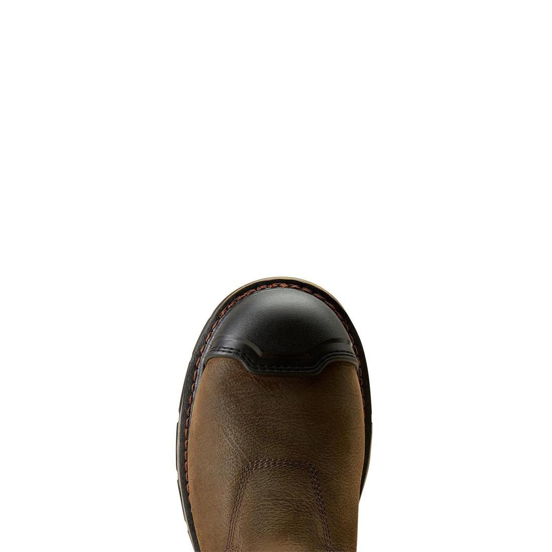 Ariat Stump Jumper BOA Composite-Toe Waterproof Pull-On Work Boot Iron Coffee Sole