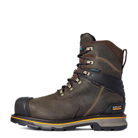 Ariat Stump Jumper CSA Glacier Grip 8 Inch Composite-Toe Waterproof 600g Work Boot Iron Coffee Heel