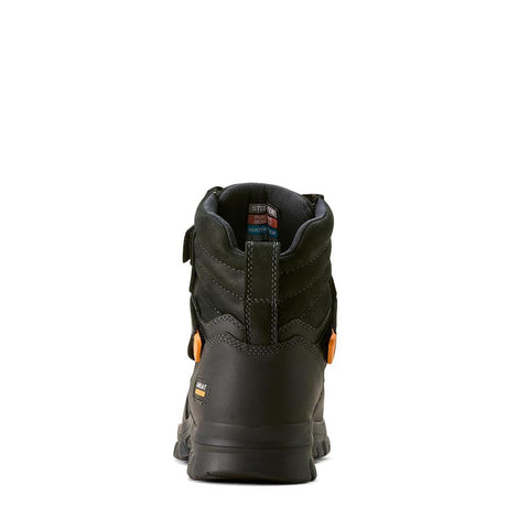 Ariat Treadfast Temper 6" CSA MetGuard WP Steel-Toe Work Boot Black Heel