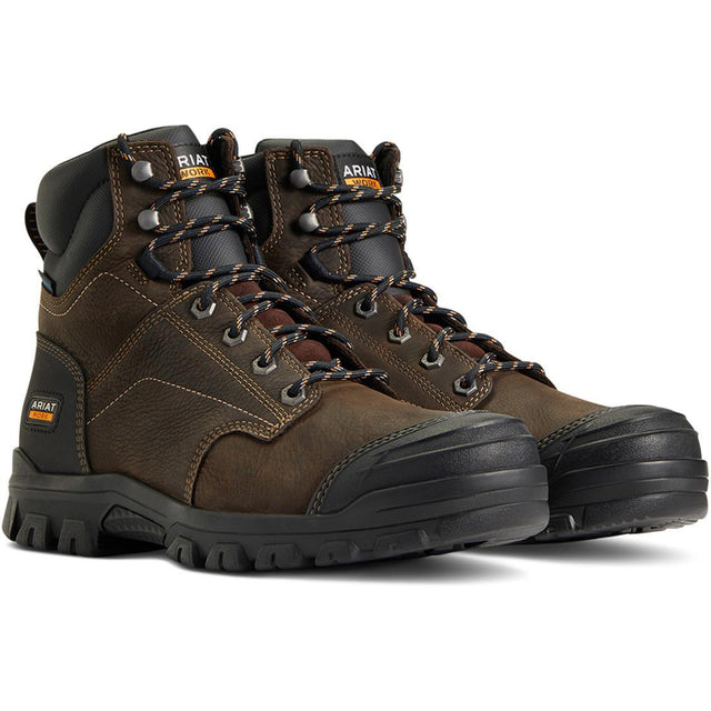 Ariat Treadfast 6" Soft-Toe Waterproof Boot Brown Profile