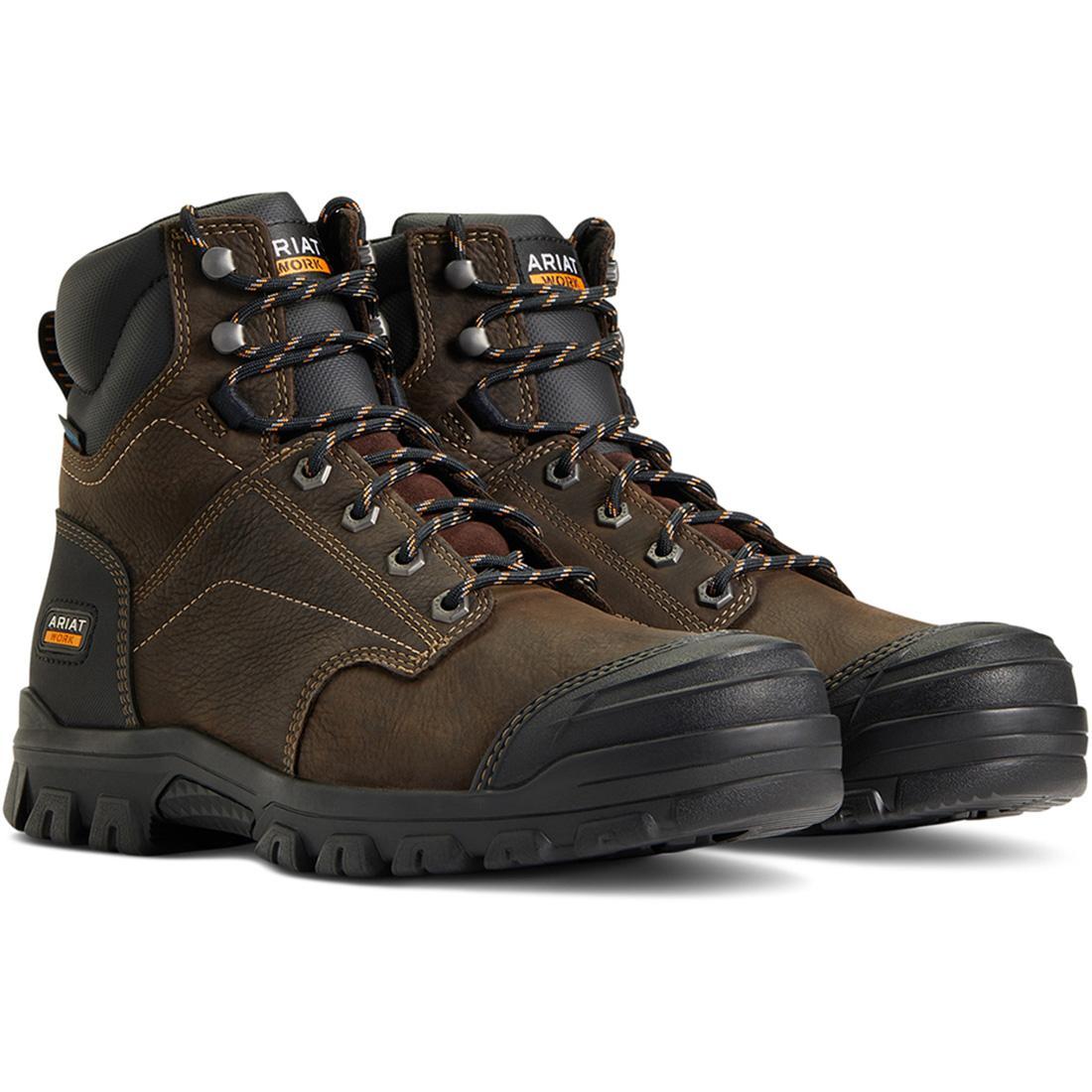 Ariat Treadfast 6" Soft-Toe Waterproof Boot Brown Profile