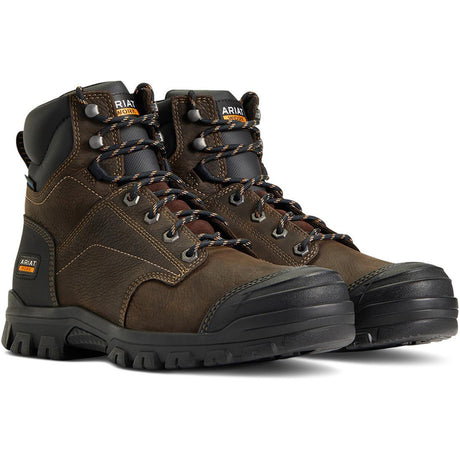 Ariat Treadfast 6" Soft-Toe Waterproof Boot Brown Profile