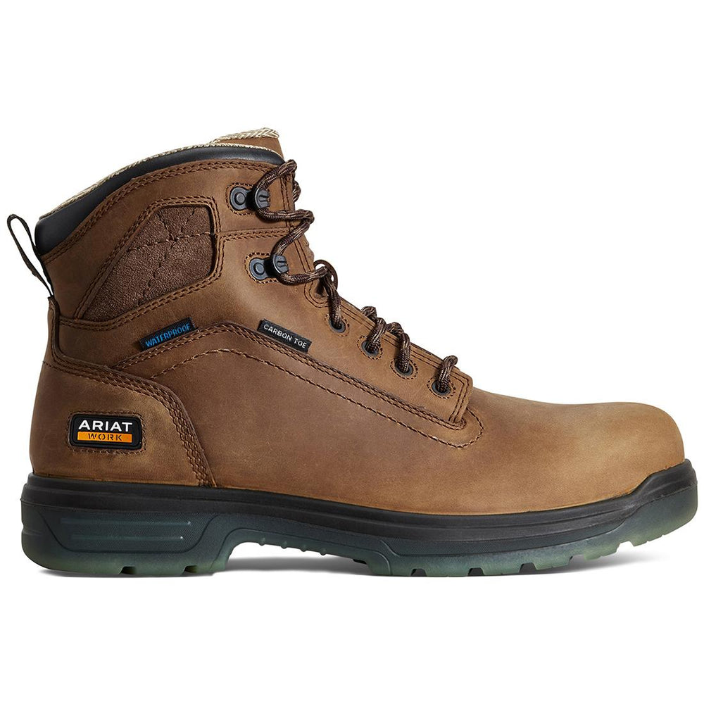 Ariat Turbo 6 inch Carbon-Toe CSA Waterproof Work Boot Aged Bark Profile