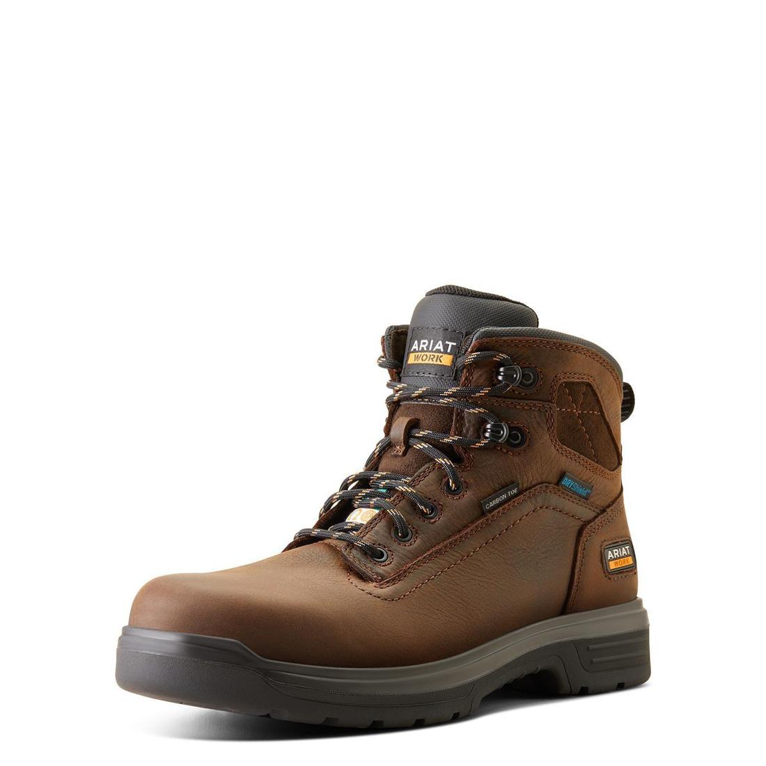 Ariat Turbo 6 inch Carbon-Toe CSA Waterproof Work Boot Rich Brown Detail