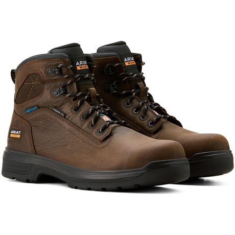 Ariat Turbo 6 inch Carbon-Toe CSA Waterproof Work Boot Rich Brown Profile