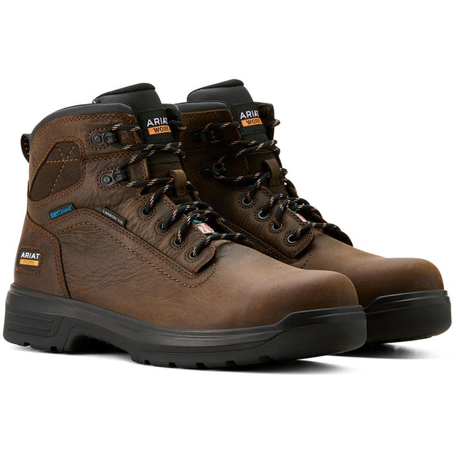 Ariat Turbo 6 inch Carbon-Toe CSA Waterproof Work Boot Rich Brown Profile