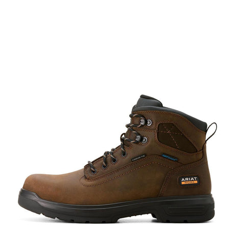 Ariat Turbo 6 inch Carbon-Toe CSA Waterproof Work Boot Rich Brown Side