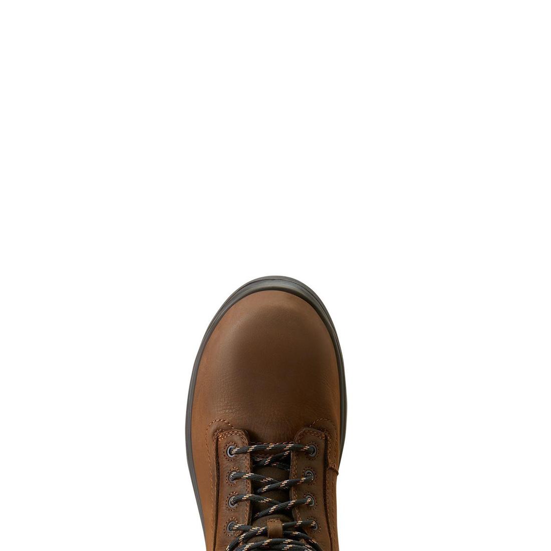 Ariat Turbo 6 inch Soft-Toe Waterproof Boot Rich Brown Upper