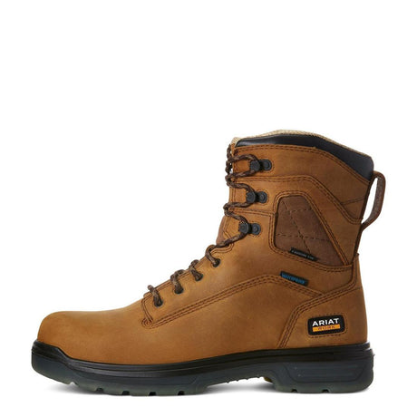Ariat Turbo 8 inch Carbon-Toe Waterproof Work Boot Aged Bark Side