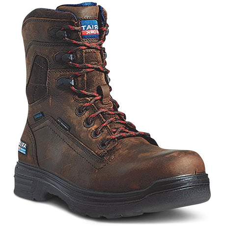 Ariat Turbo 8 inch Carbon-Toe Waterproof USA Assembled Work Boot Rich Brown Medial