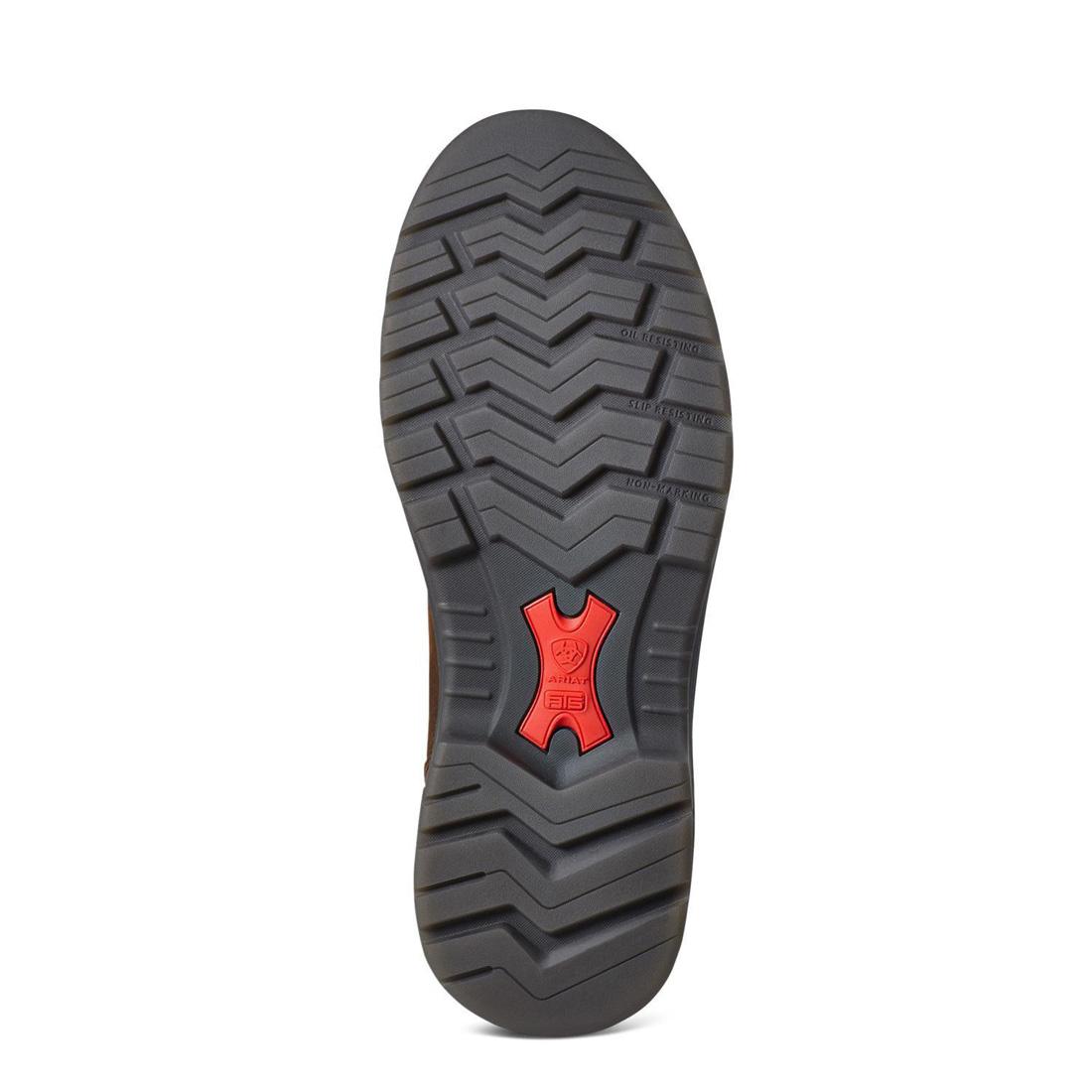 Ariat Turbo 8 inch Carbon-Toe Waterproof USA Assembled Work Boot Rich Brown Sole