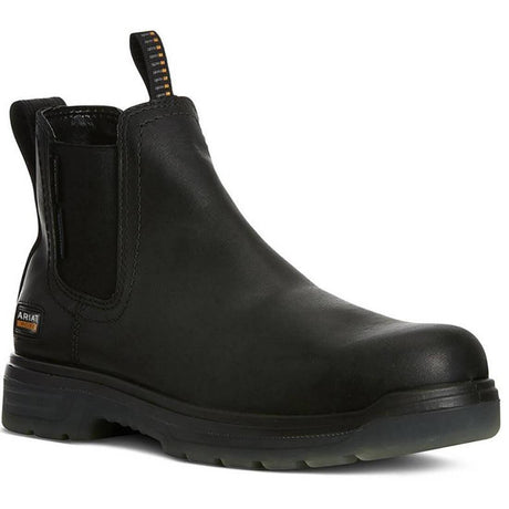Ariat Turbo Carbon-Toe Waterproof Chelsea Work Boot Black Medial