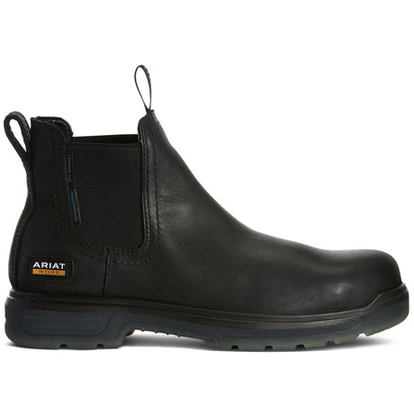 Ariat Turbo Carbon-Toe Waterproof Chelsea Work Boot Black Profile