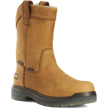 Ariat Turbo Carbon-Toe Waterproof Pull-On Work Boot Aged Bark Medial
