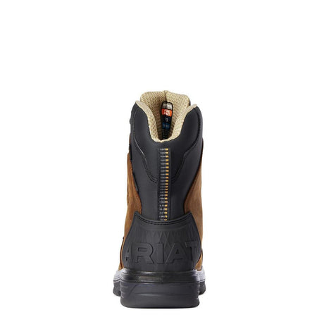 Ariat Turbo Outlaw 8 inch Carbon-Toe CSA Waterproof 400g Carbon Toe Work Boot Barley Brown Heel