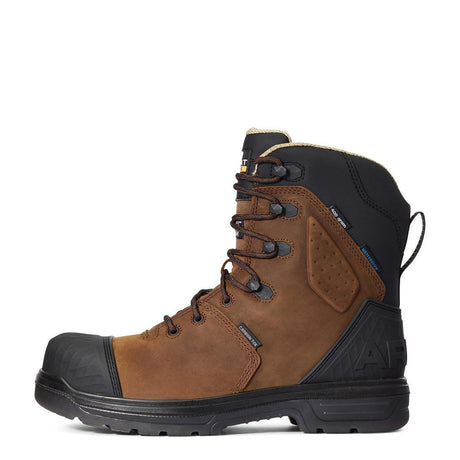 Ariat Turbo Outlaw 8 inch Carbon-Toe CSA Waterproof 400g Carbon Toe Work Boot Barley Brown Side