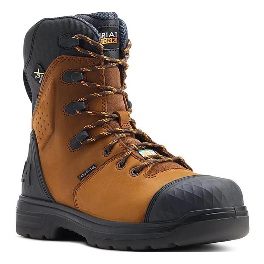 Ariat Turbo Outlaw 8 inch Carbon-Toe Waterproof CSA MetGuard Work Boot Barley Brown Medial