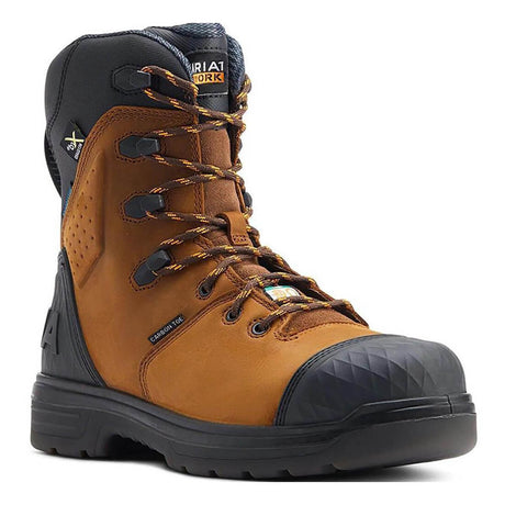 Ariat Turbo Outlaw 8 inch Carbon-Toe Waterproof CSA MetGuard Work Boot Barley Brown Medial