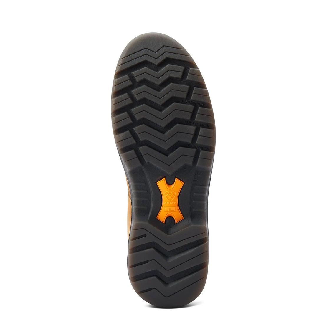 Ariat Turbo Outlaw 8 inch Carbon-Toe Waterproof CSA MetGuard Work Boot Barley Brown Sole