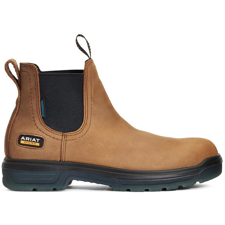 Ariat Turbo Soft-Toe Waterproof Chelsea Boot Aged Bark Profile