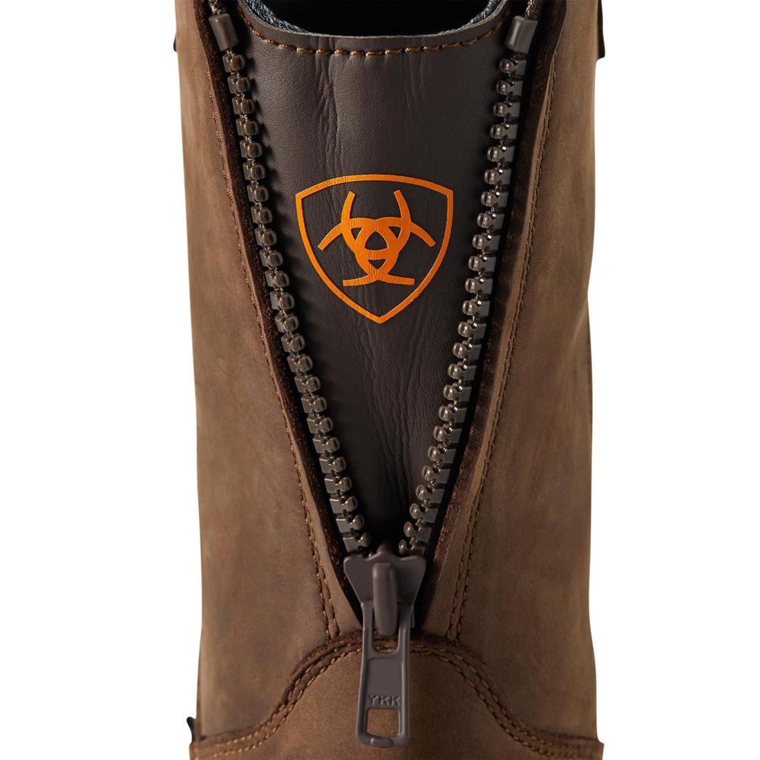 Ariat Turbo Soft-Toe Waterproof Moc Toe Work Boot Mocha Detail