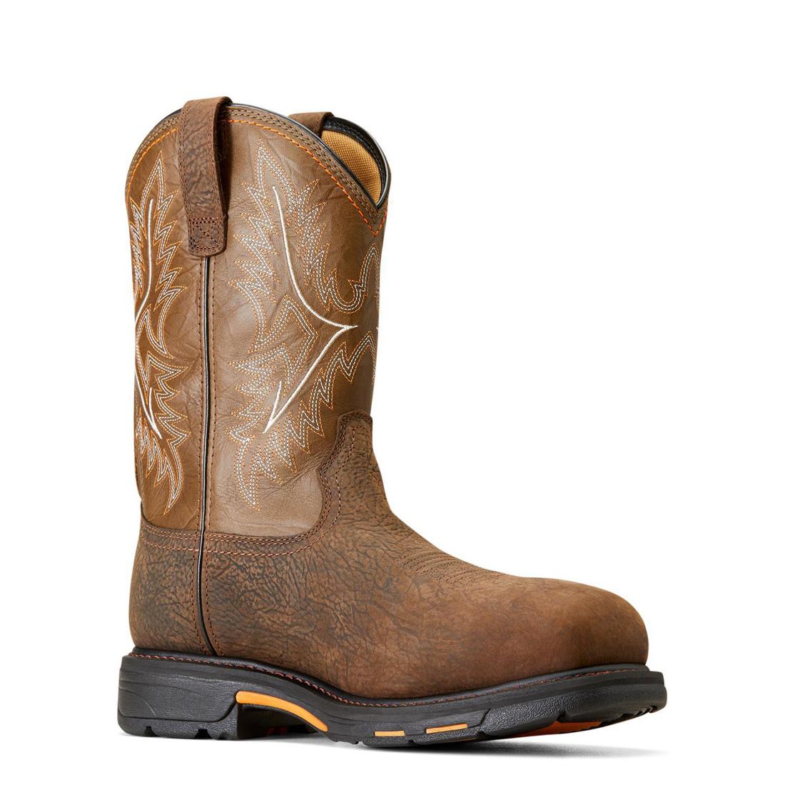 Ariat WorkHog Composite-Toe CSA Waterproof Insulated Work Boot Bruin Brown Profile