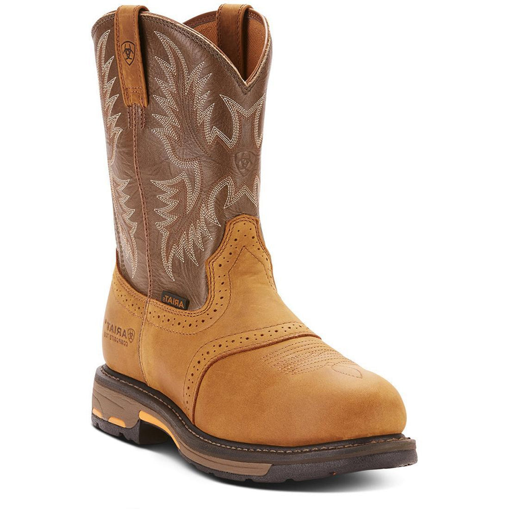 Ariat WorkHog Composite-Toe Work Boot Aged Bark Profile