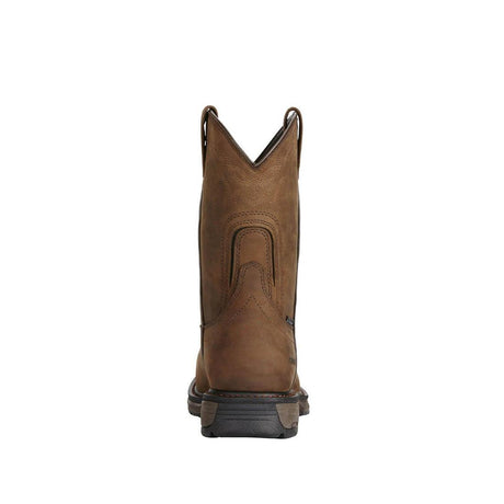 Ariat WorkHog Composite-Toe Waterproof Wellington Work Boot Brown Heel