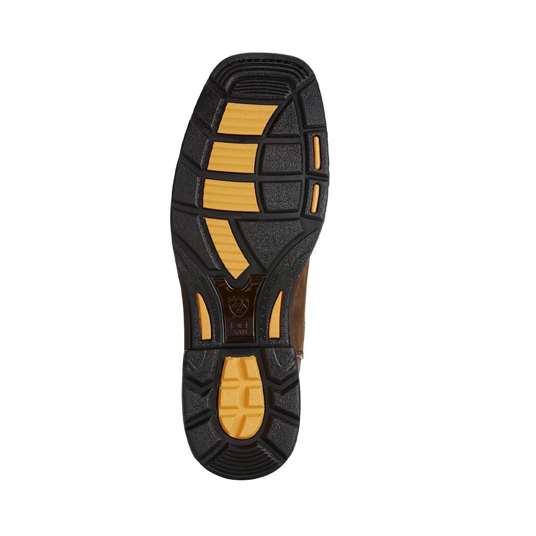 Ariat WorkHog Composite-Toe Waterproof Wellington Work Boot Brown Sole