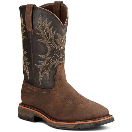 Ariat WorkHog Soft-Toe Waterproof Boot Bruin Brown Medial