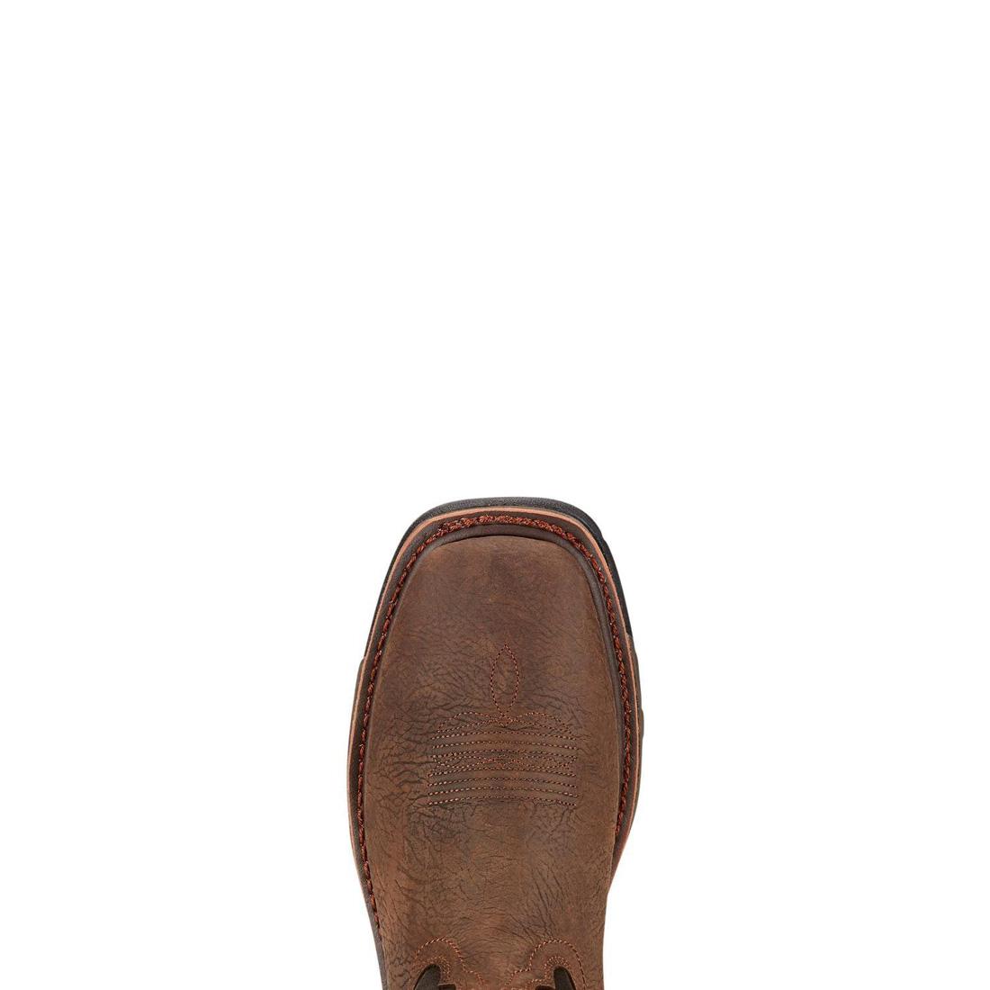 Ariat WorkHog Soft-Toe Waterproof Boot Bruin Brown Upper