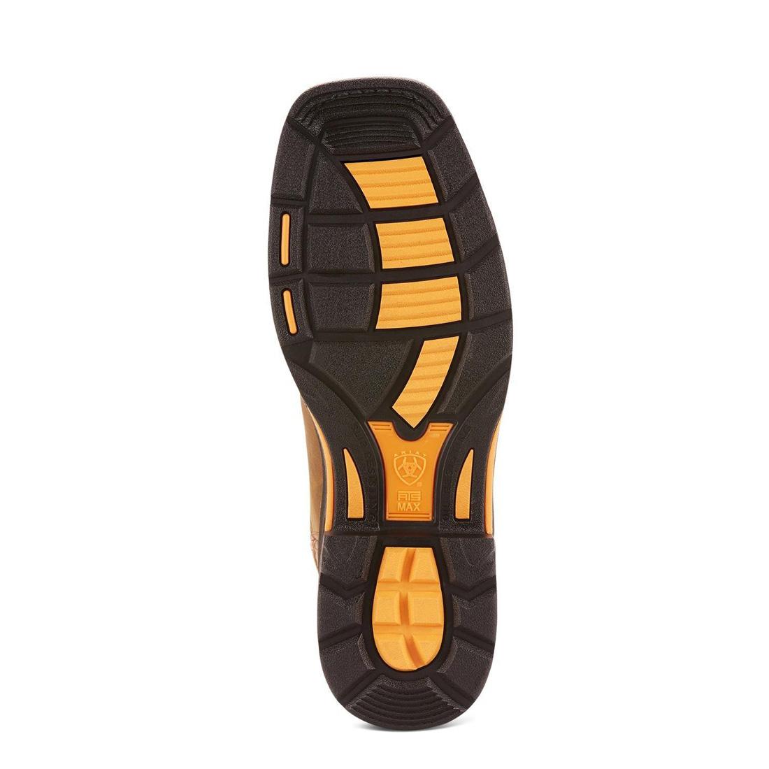 Ariat WorkHog Steel-Toe Wide Square Toe Work Boot Dark Earth Medial