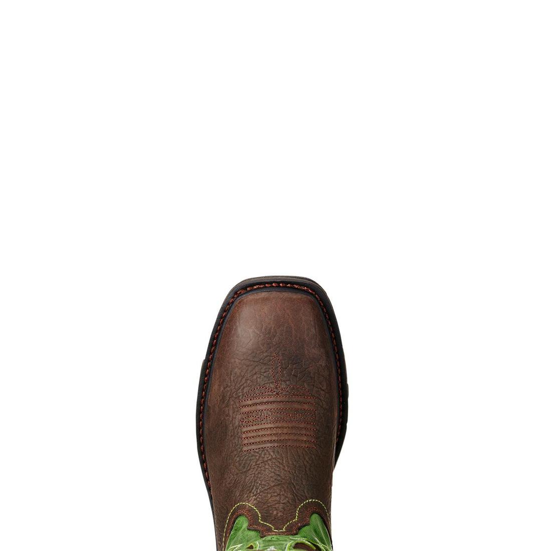 Ariat WorkHog VentTEK Soft-Toe Wide Square Toe Boot Bruin Brown Sole