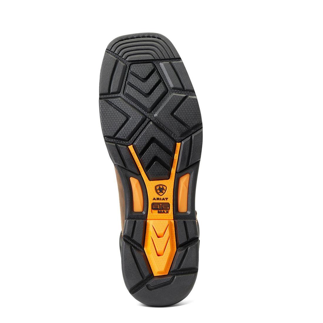 Ariat WorkHog XT BOA 8 inch Carbon-Toe Waterproof Work Boot Chocolate Brown Sole