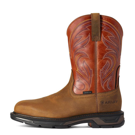 Ariat WorkHog XT Cottonwood Carbon Toe Work Boot Dark Earth Heel