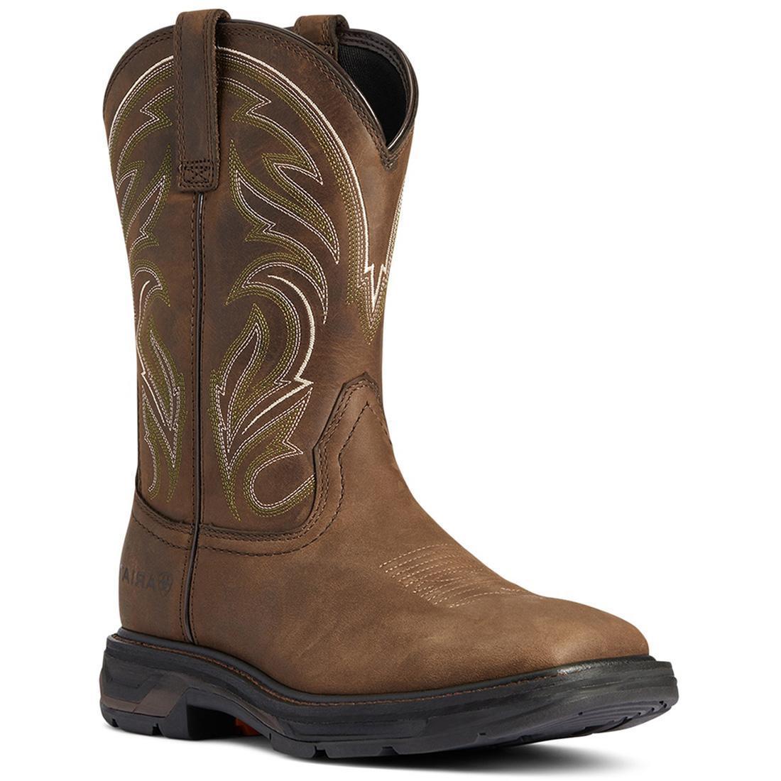 Ariat WorkHog XT Cottonwood Work Boot Distressed Brown Side
