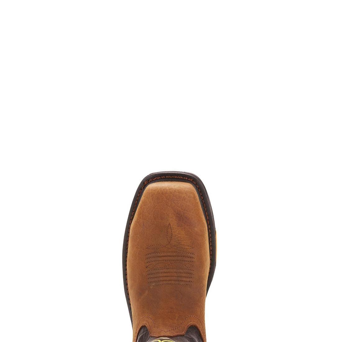 Ariat WorkHog XT Wide Square Toe Waterproof Carbon Toe Work Boot Tumbled Bark Upper