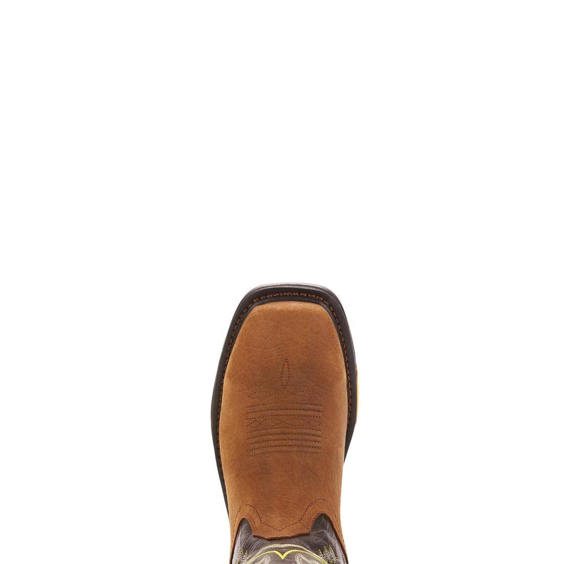 Ariat WorkHog XT Wide Square Toe Waterproof Work Boot Tumbled Bark Sole