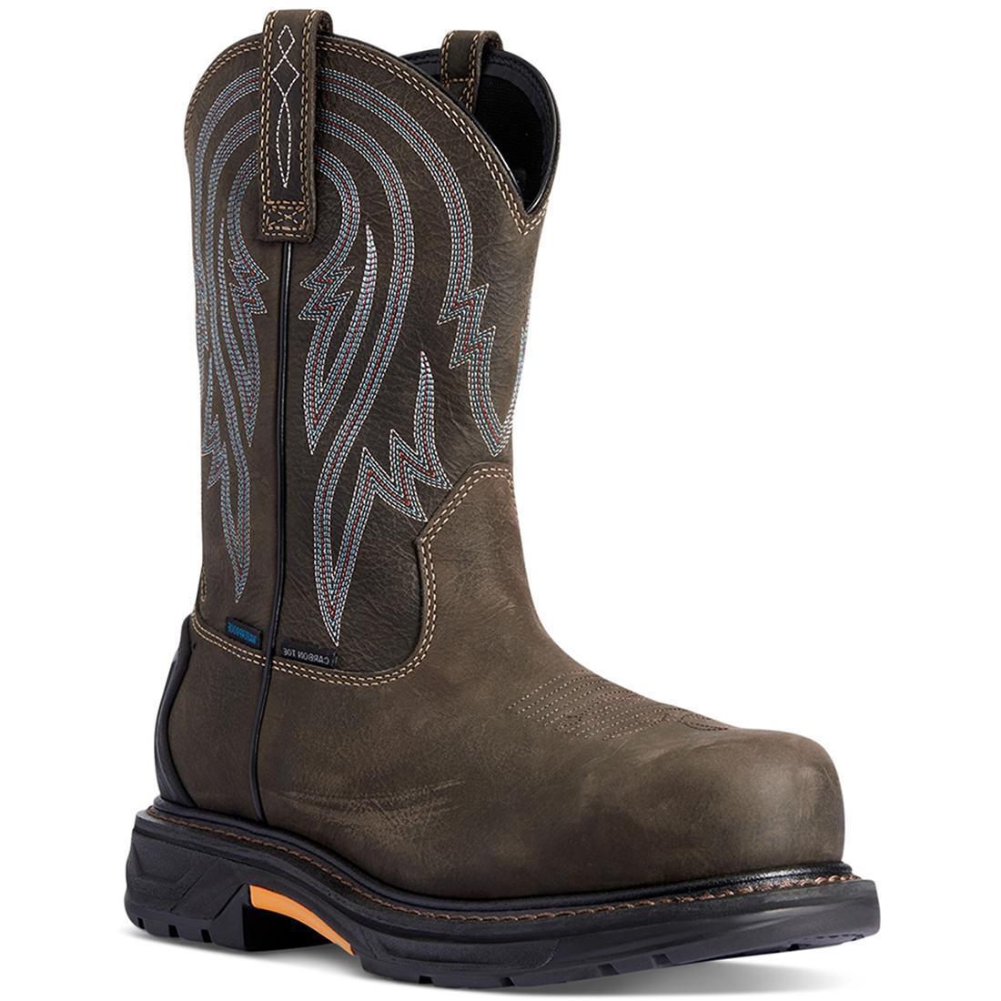 Ariat WorkHog XT Tumbleweed Waterproof Carbon Toe Work Boot Iron Coffee Profile