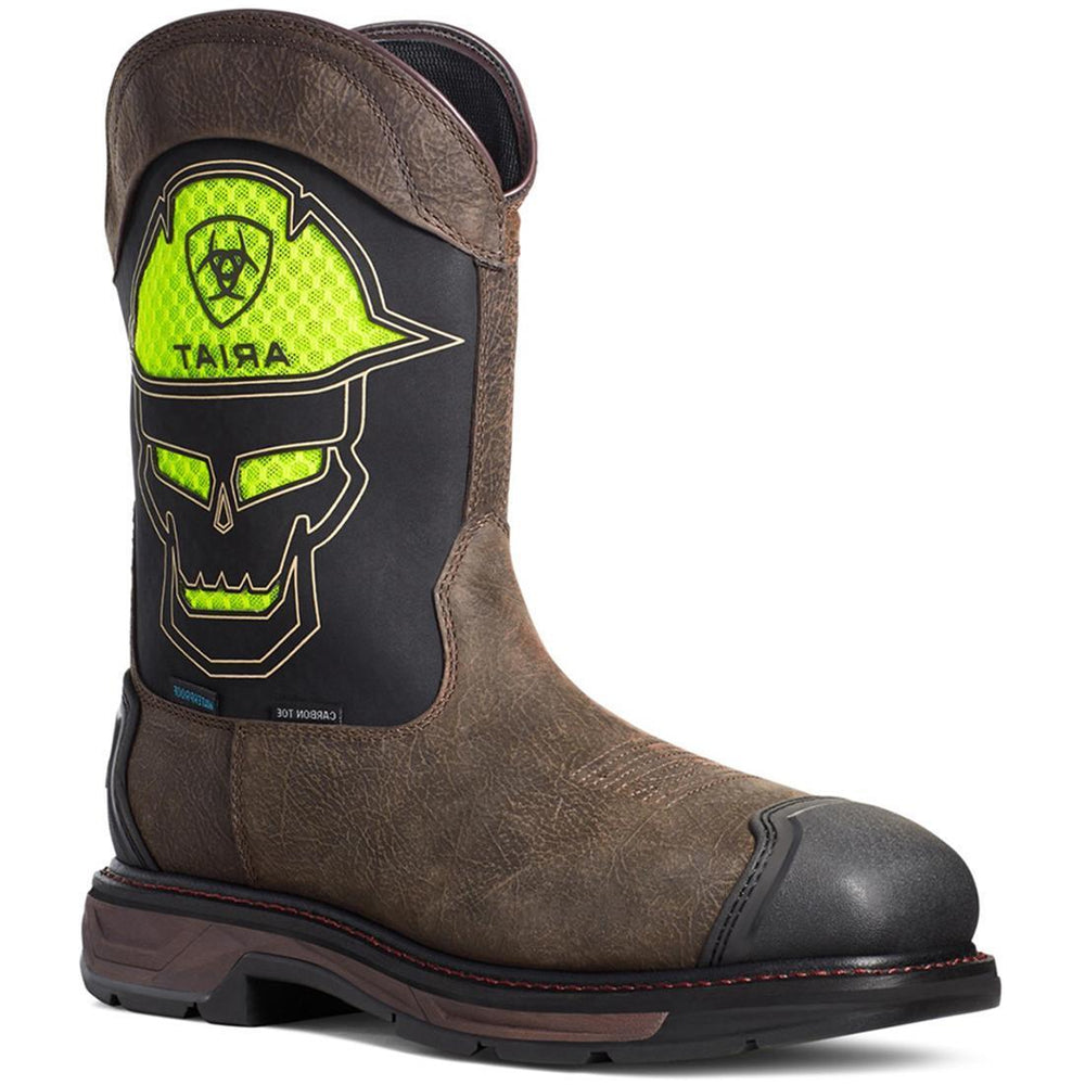 Ariat WorkHog XT VentTEK Carbon-Toe Pull On Work Boot Brown Profile