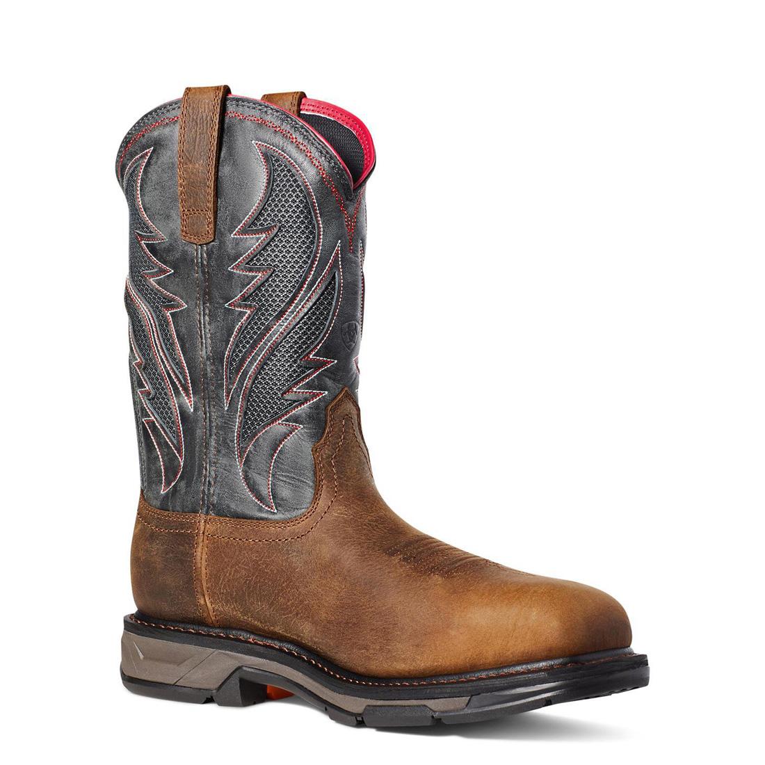 Ariat WorkHog XT VentTEK Waterproof Carbon Toe Work Boot Rye Brown Side