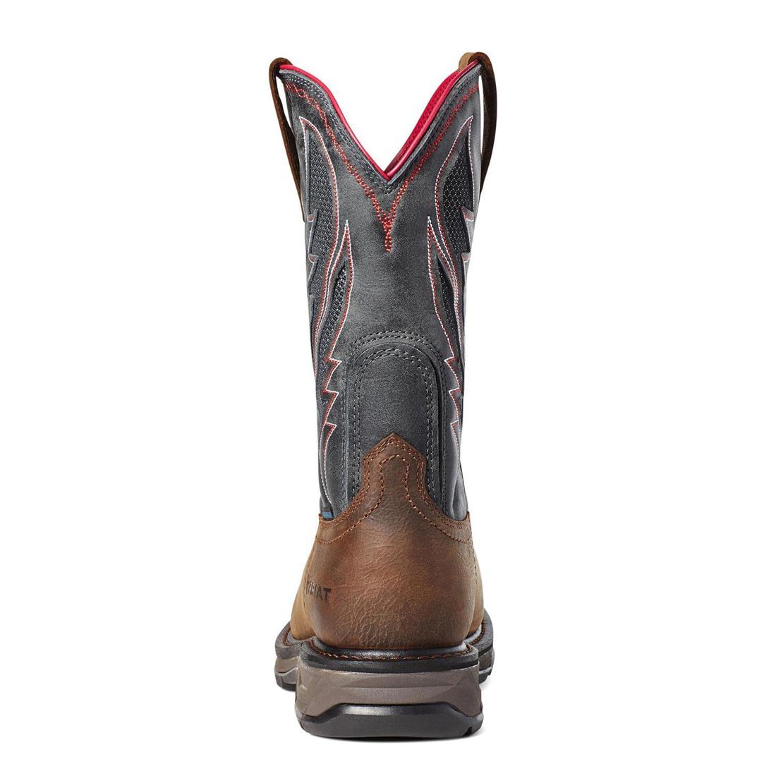 Ariat WorkHog XT VentTEK Waterproof Carbon Toe Work Boot Rye Brown Upper