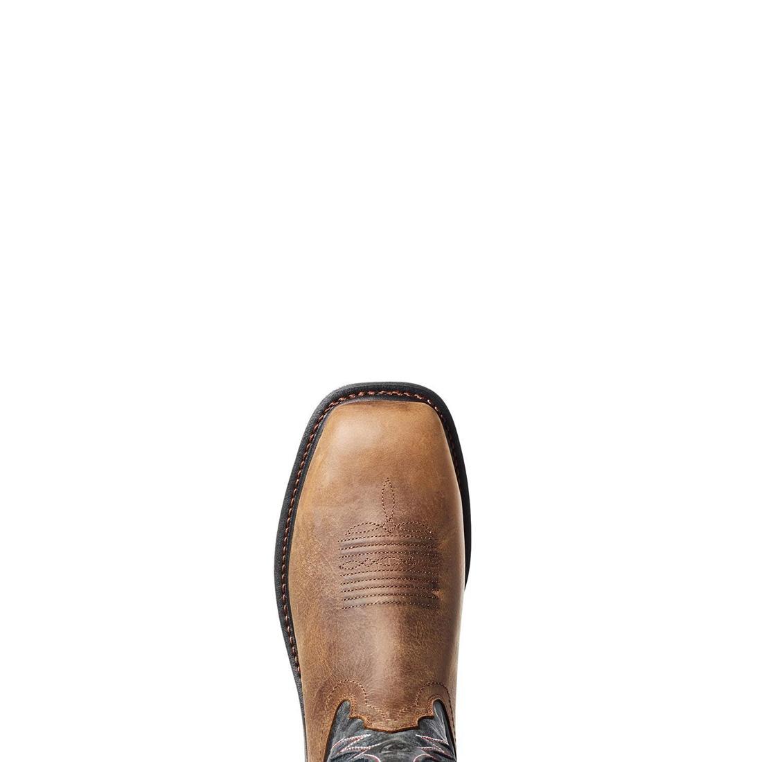 Ariat WorkHog XT VentTEK Waterproof Carbon Toe Work Boot Rye Brown Sole