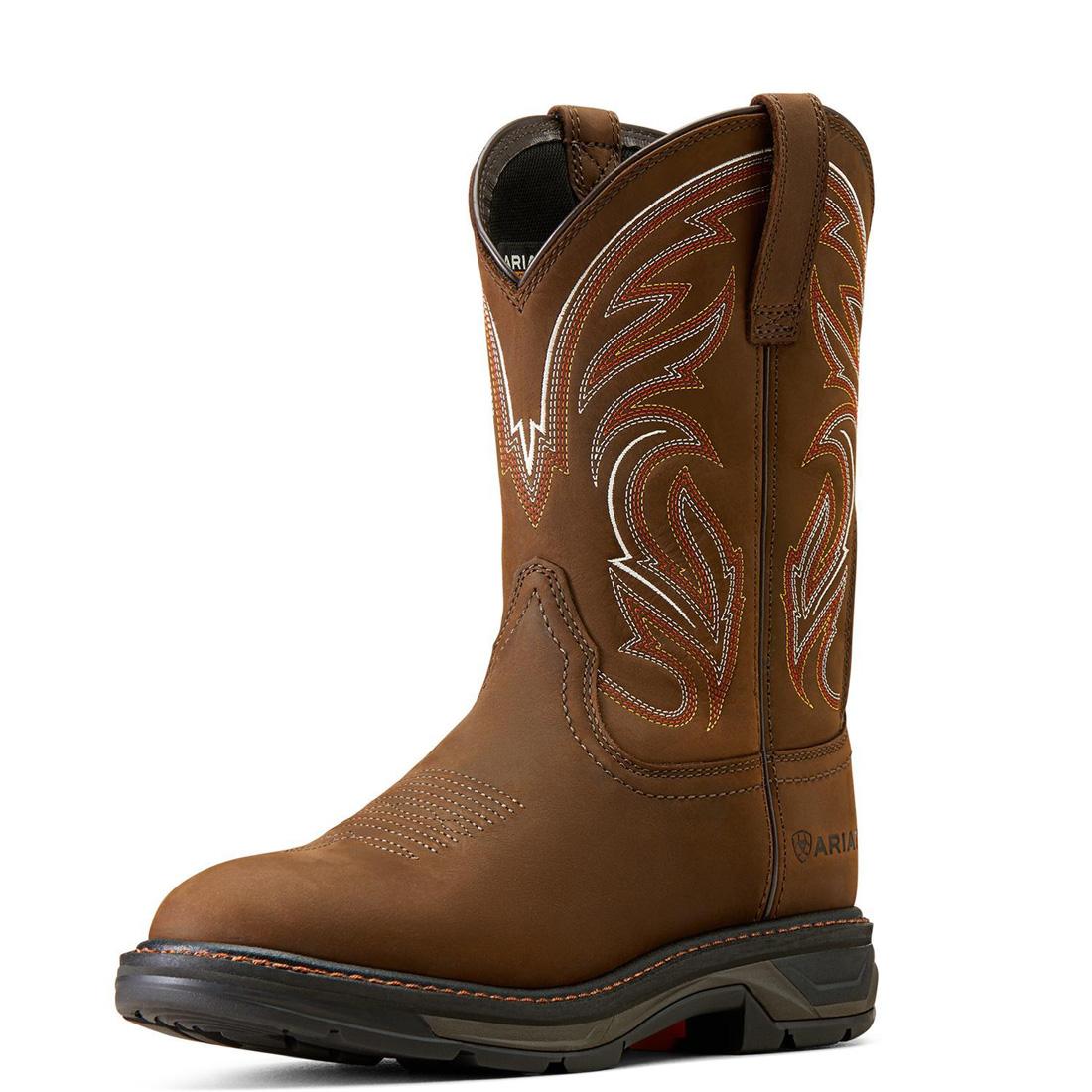 Ariat WorkHog XT Work Boot Distressed Brown Detail