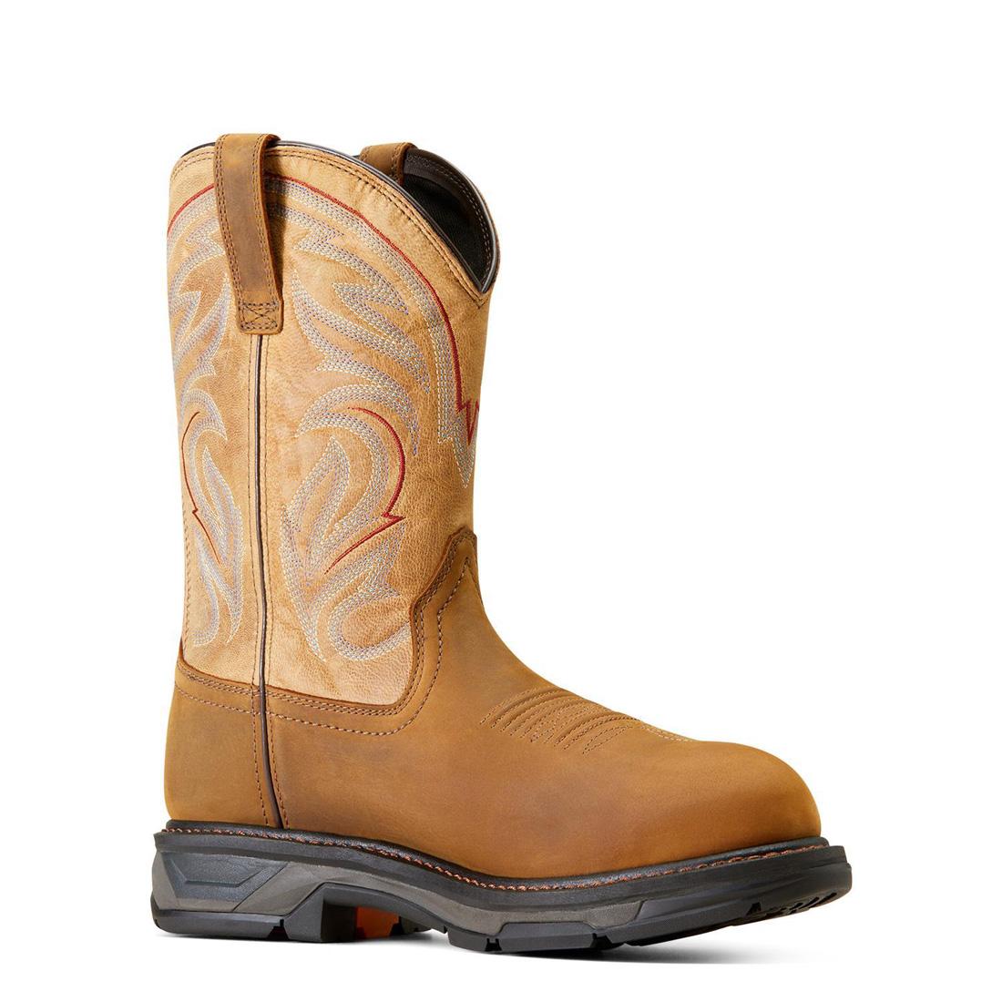 Ariat WorkHog XT Waterproof Carbon Toe Work Boot Distressed Brown Profile