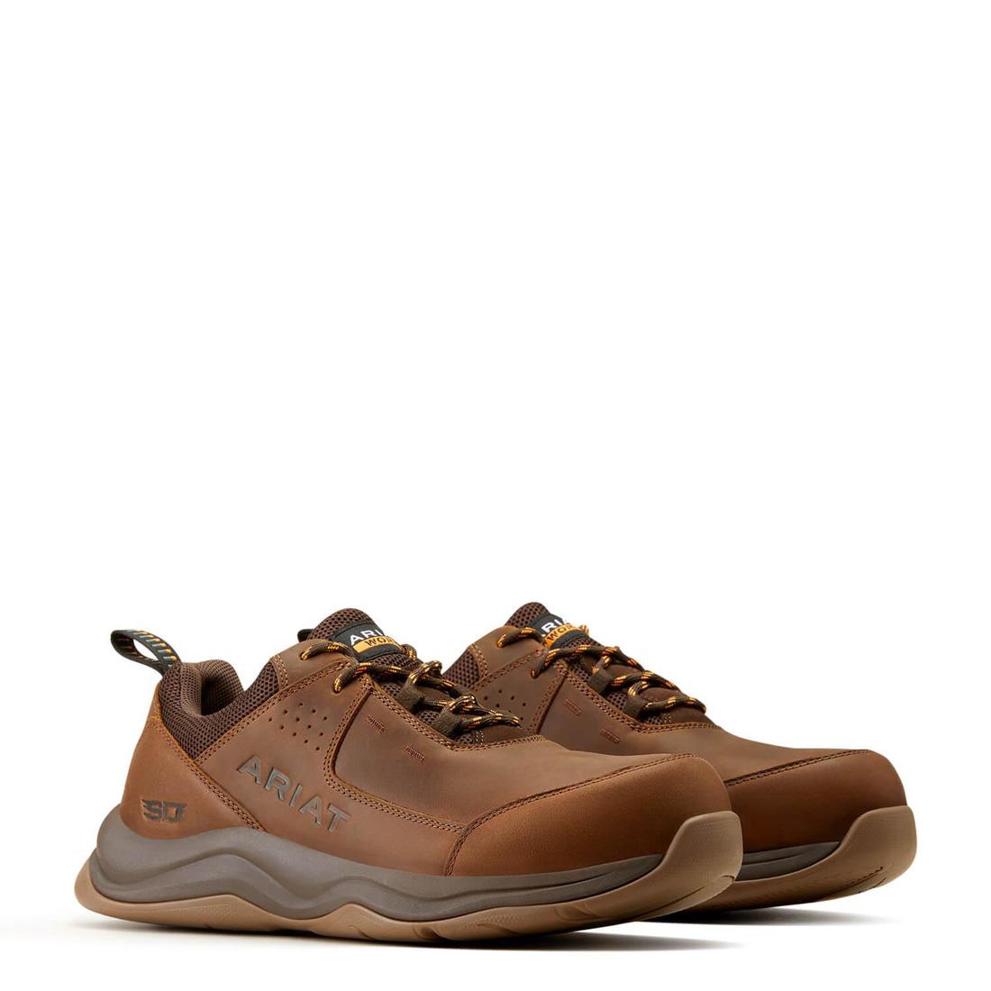 Ariat Working Mile SD Composite-Toe Work Boot Distressed Brown Detail