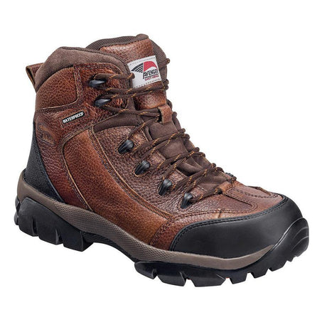 Avenger 6" Waterproof Composite Toe Work Boots – Brown A7244 Medial Image