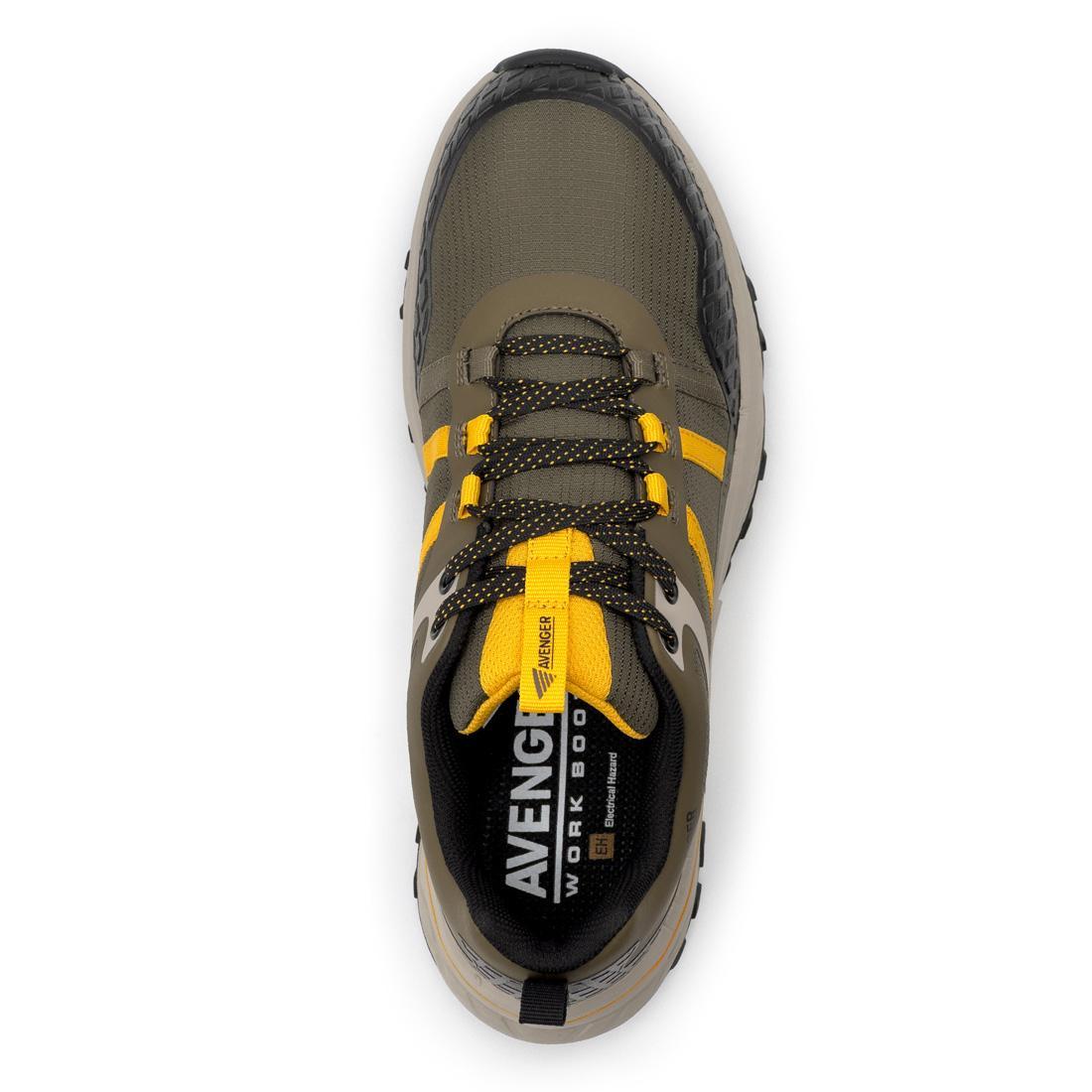 Avenger Aero Trail Composite Toe Work Shoes – Olive/Yellow A1222