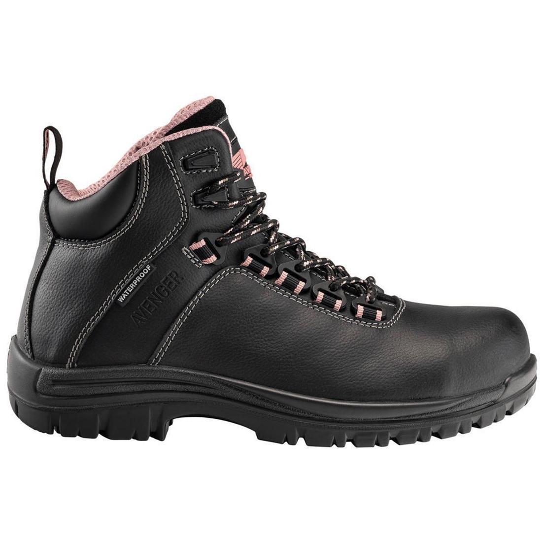 Avenger Breaker Women’s Puncture Resistant Comp-Toe Work Boots – Black Profile View
